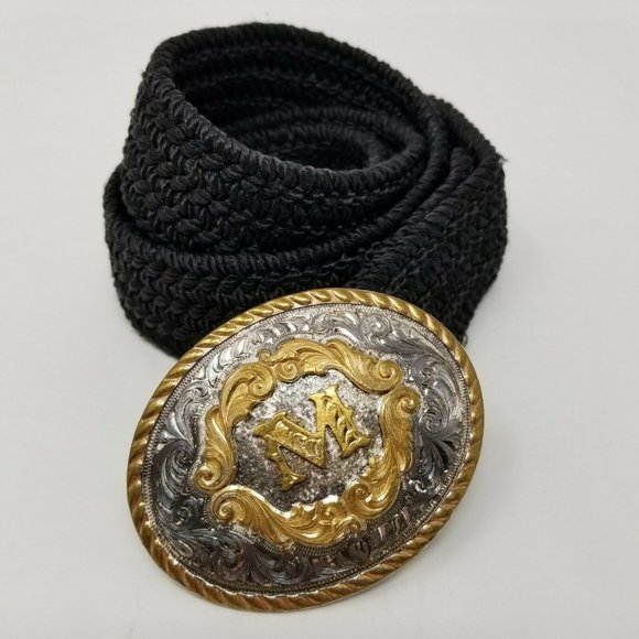 Montana Silversmiths Unisex Braided Sterling Silver Plated Buckle Belt 39.5 In main image 8